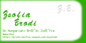 zsofia brodi business card